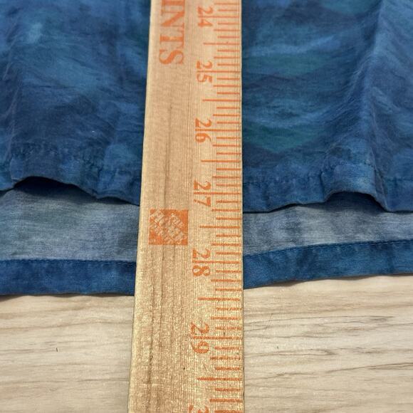 & Other Stories Women Shirt Short Sleeve Boxy Button Up Wavy Printed Blue - Picture 9 of 9